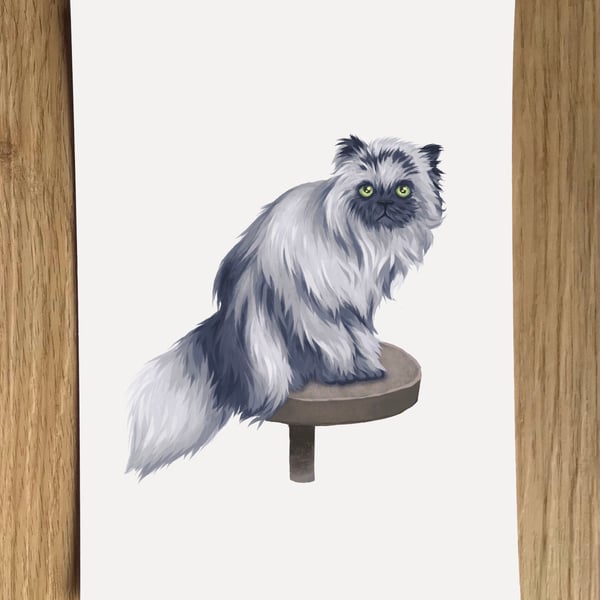 A6 Cat Post Card (White Background)