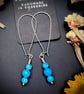 Sterling Silver and Turquoise Howlite Dangle Earrings - Image 8