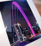 Squinty Bridge, Glasgow Signed Mounted Print FREE DELIVERY - Image 3