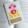 New baby card Girl can be personalised
