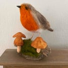 Robin needle felted ornament 