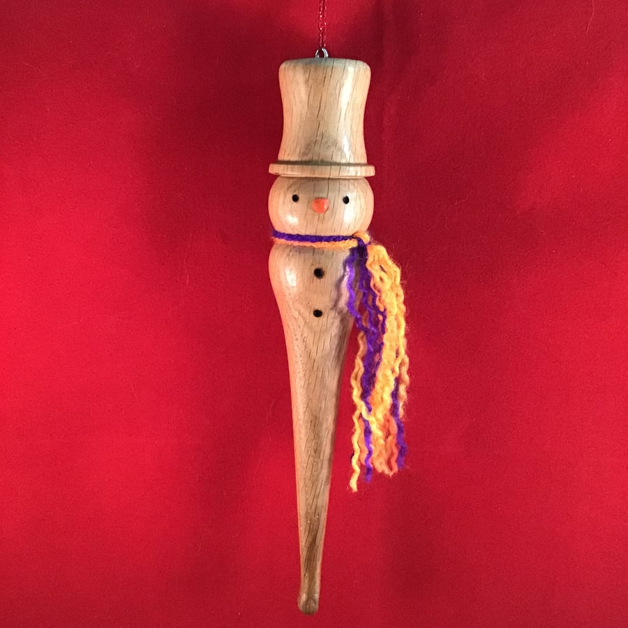 Hanging icicle snowman