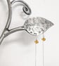 Amber Bead and Sterling Silver Threader Earrings - Image 5