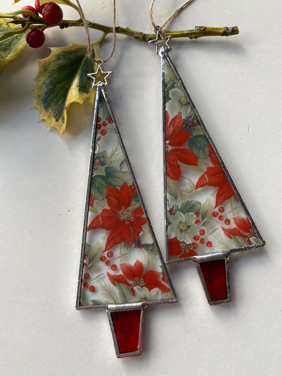 Stained glass patterned tree