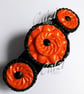 Orange & Black Halloween Polymer Clay Hair Barrette - Image 7