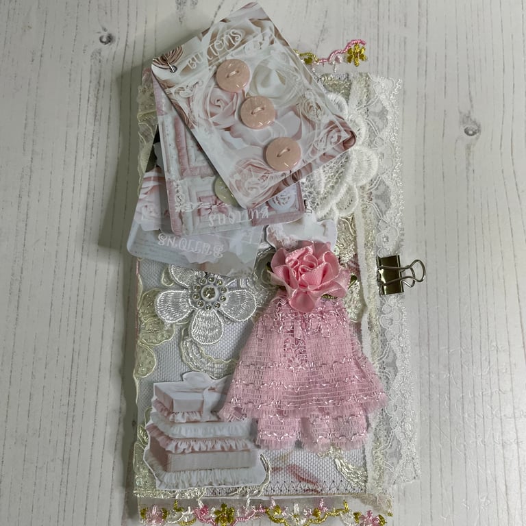 Journal, Pen in Box - Pink Silk Atelier  by Carolee Crafts DTP - 0012