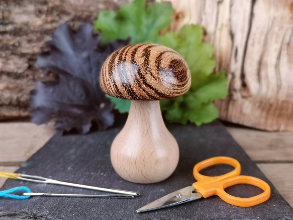 Small wooden darning mushroom, ideal for mending little holes in your socks