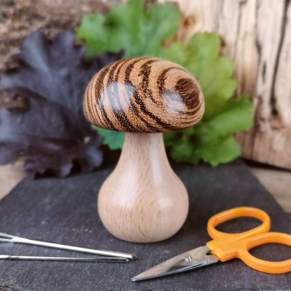 Small wooden darning mushroom, ideal for mending little holes in your socks