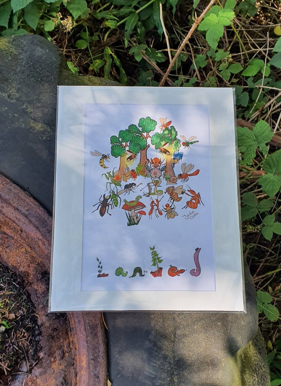 Landed Festival poster. Limited edition of 30. - Folksy