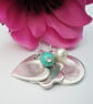 Three Charm Silver Fingerprint Necklace - Image 3