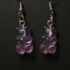 Purple-pink gummy bear earrings