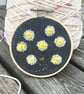 Hand Sewn Hoop. Embroidered Hoop. Daisy Hoop. Hand Stitched Hoop. Daisy. Daisies