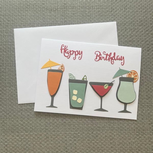 cocktail birthday card 