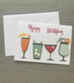 cocktail birthday card 