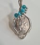 Beatrix Potter The Tales Of Peter Rabbit 50p Coin & 925 Silver Pendant Necklace 