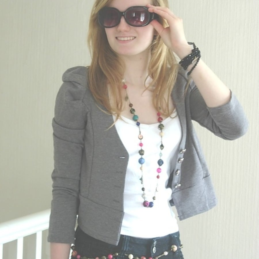 Peplum Jersey Jacket