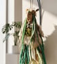 Green Forest Spirit Doll – Handmade Textile Art Doll – Moss Inspired Guardian 