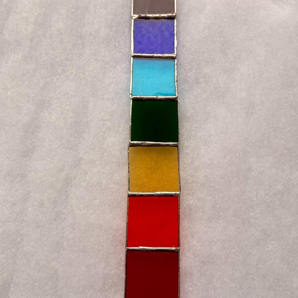 Stained glass mini wishstick chakra (second)