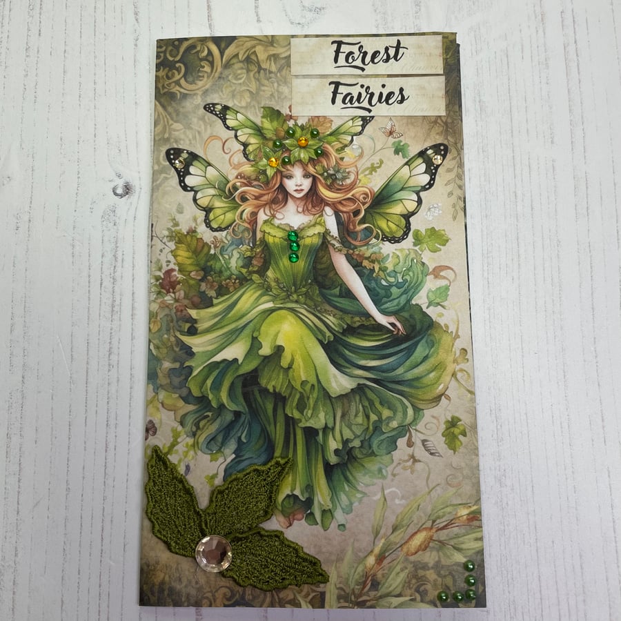SOLD - Forest Fairy Tag Folio, Gift Card and Envelope Cover PB4