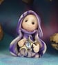 Tiny Magical Gnome 'Calista' with jewelled belt OOAK by Ann Galvin - Image 5