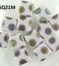 10 colours - Sterling silver & 10mm slab Czech glass drop earrings in a gift box - Image 10
