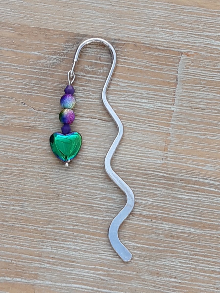 Rainbow heart bookmark