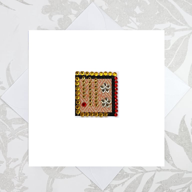 Birthday card - abstract jewel birthday card