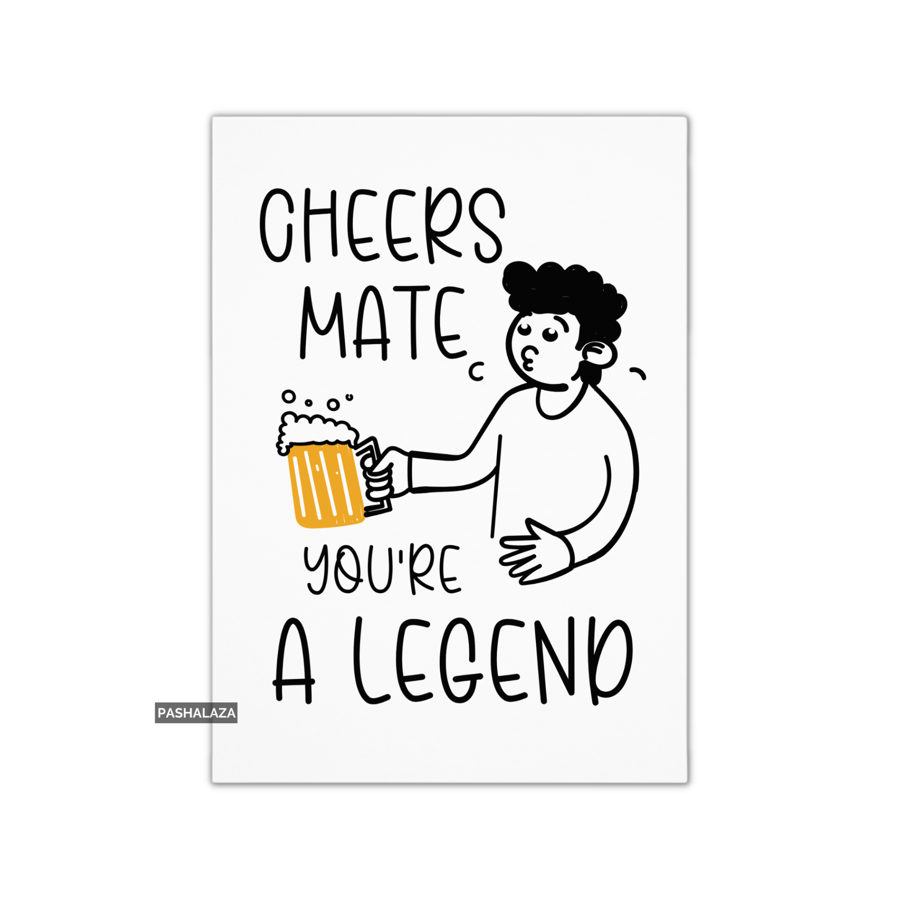 Thank You Card - Novelty Thanks Greeting Card - Legend