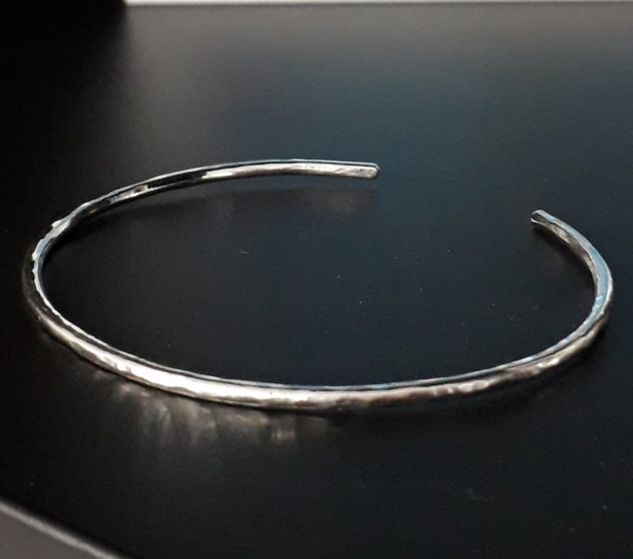 Sterling Silver Cuff Bangle to fit 7.5 inch wrist