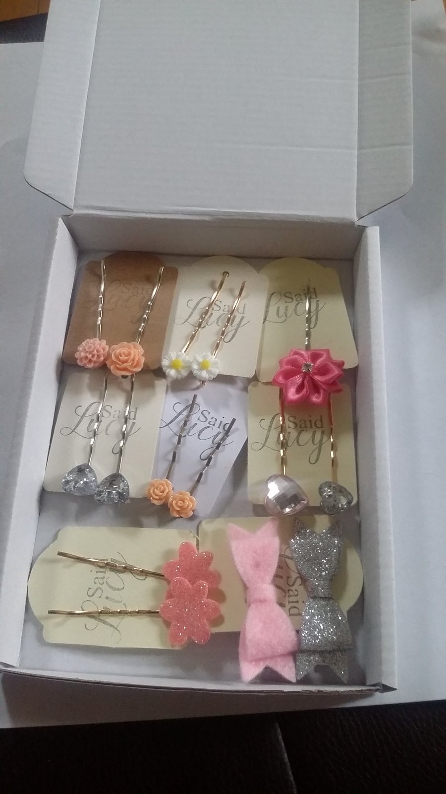 8 hair clip selection gift collection present