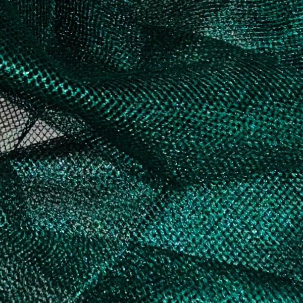 Forest Green Fishnet Chainmail Mesh Net Fabric 58'' PRICE PER METER