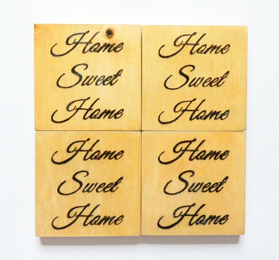 Wooden Home Sweet Home Coasters