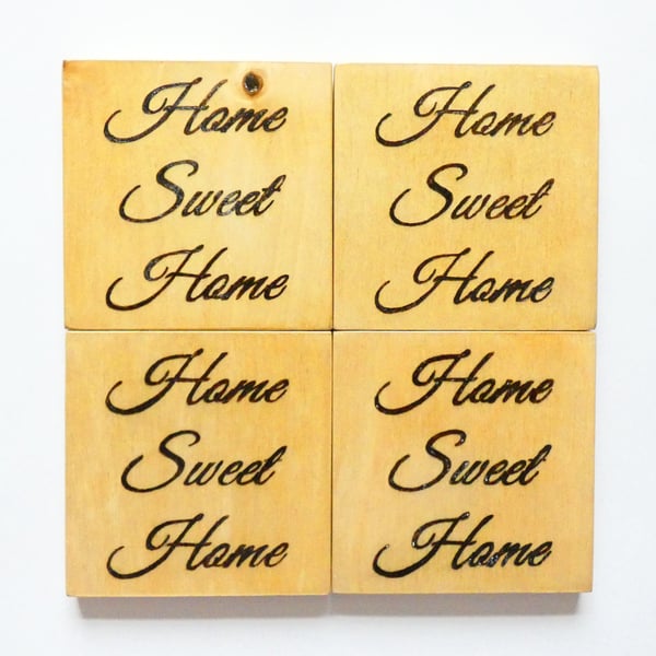 Wooden Home Sweet Home Coasters