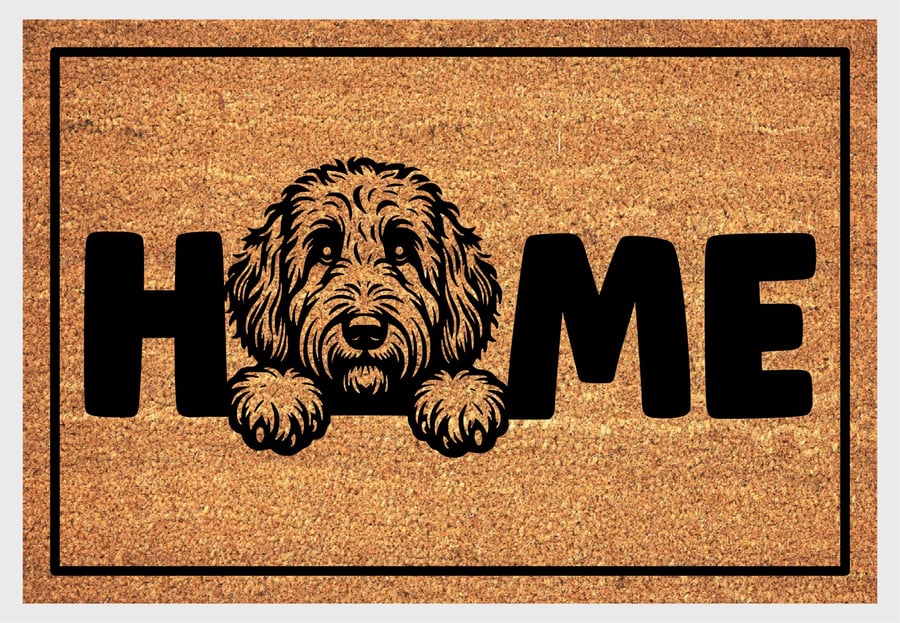 Bernedoodle Home Door Mat No.3 - Bernedoodle Welcome Mat - 3 Sizes