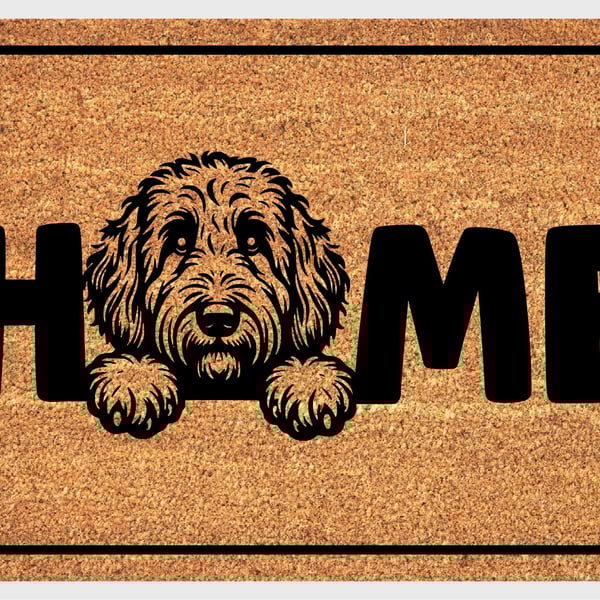 Bernedoodle Home Door Mat No.3 - Bernedoodle Welcome Mat - 3 Sizes