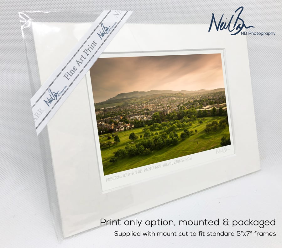 Prestonfield & The Pentland Hills, Edinburgh - A6 (7"x5") Unframed Print