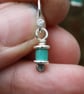  Turquoise and silver earrings lightweight, small gemstone bead  - Image 3
