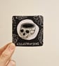 Mindless Skull Lino Printed Pin Badge