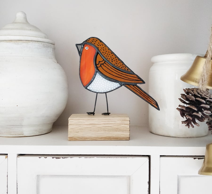 Robin Glass Sculpture 