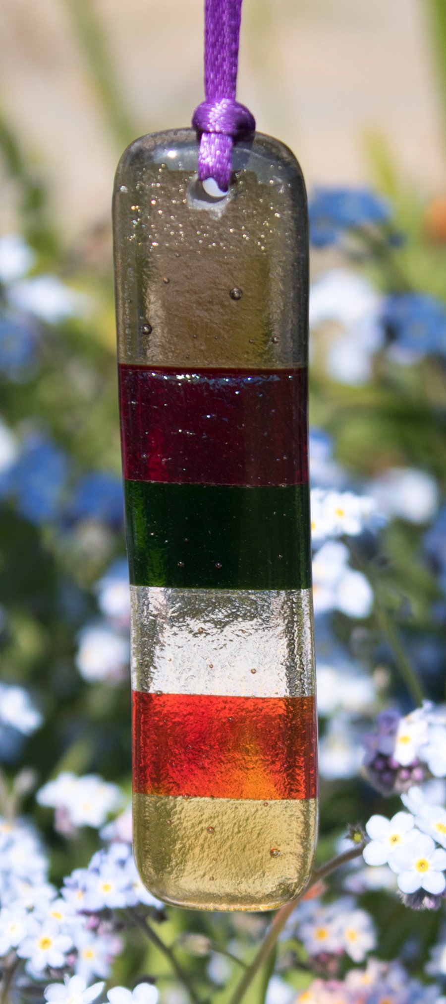 Multi-Coloured Fused Glass Suncatcher