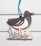 Oystercatcher Wooden Hanging Decoration
