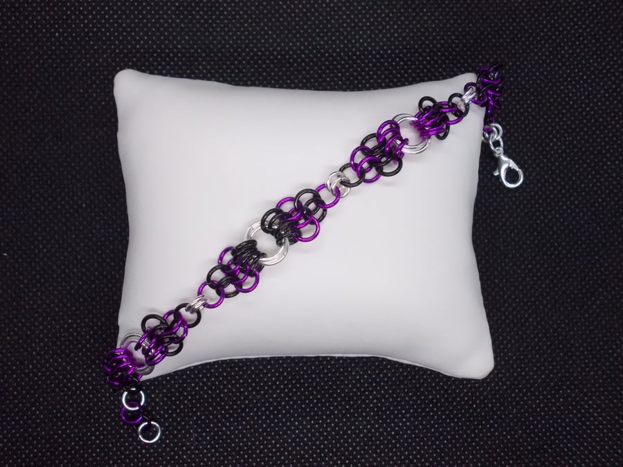 SALE - chainmaille feather bracelet