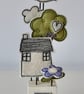 'Bless This House' on a Painted Wooden Block Stand - Image 3