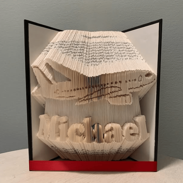 Plane CUSTOM NAME COMBI Book Folding Pattern - EMAILED PDF PATTERN