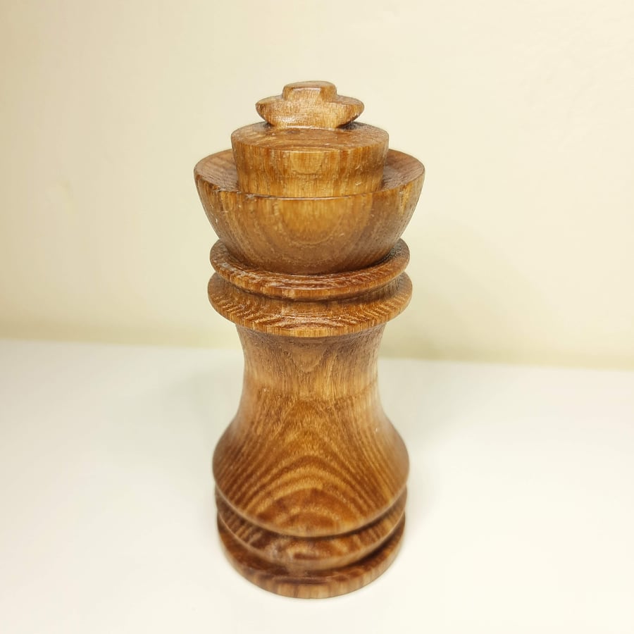 Queen Bottle Opener - Handmade Woodturned Chess Piece (Olive Ash)