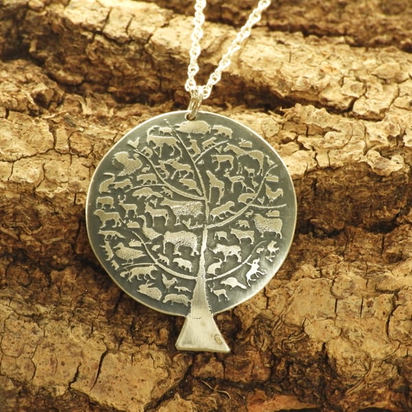 Sterling silver tree of life pendant