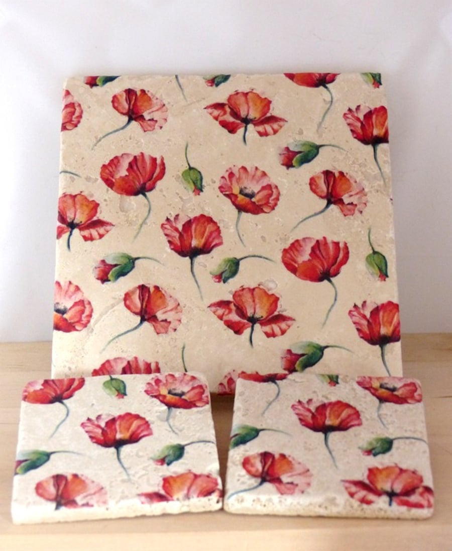 Natural Stone Table Mat & Coasters