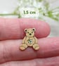 Bee Gift, Handmade Tiny Teddy Bear and Bumblebee Brooch Pin, Miniature Bee - Image 4