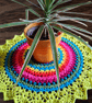 large, bright, crochet doily, mandala table mat - Image 6