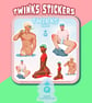 TWINKS VOL 1. Waterproof vinyl gay stickers